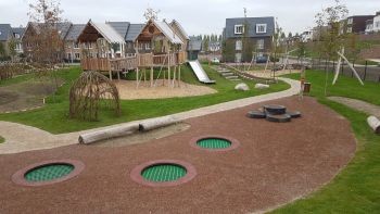 Trampolines bij Natuurspeeltuin De Hoef